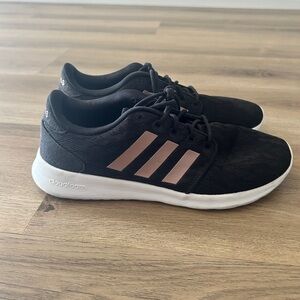 Adidas Cloudfoam Black & Rose Gold Sneakers – Women’s Size 7, Lace – EUC